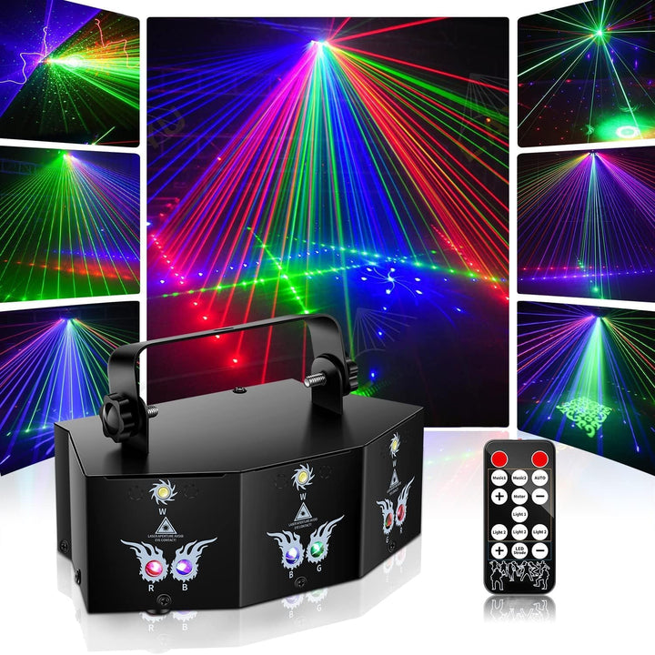 Discolicht Partylicht,DMX 9 Lens LED RGB Bühne Licht Stroboskop Beleuchtung Effekt Dj Projektor mit