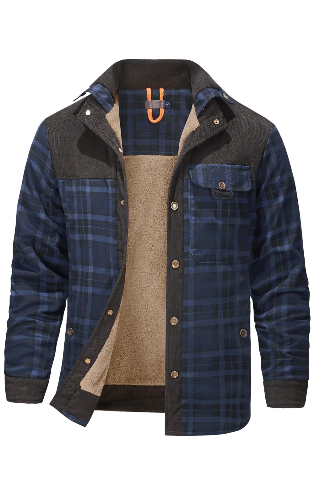 Mr.Stream Herren Thermohemd Flanellhemd Winterjacke Fleecefutter schützendem Innenfutter Holzfällerh