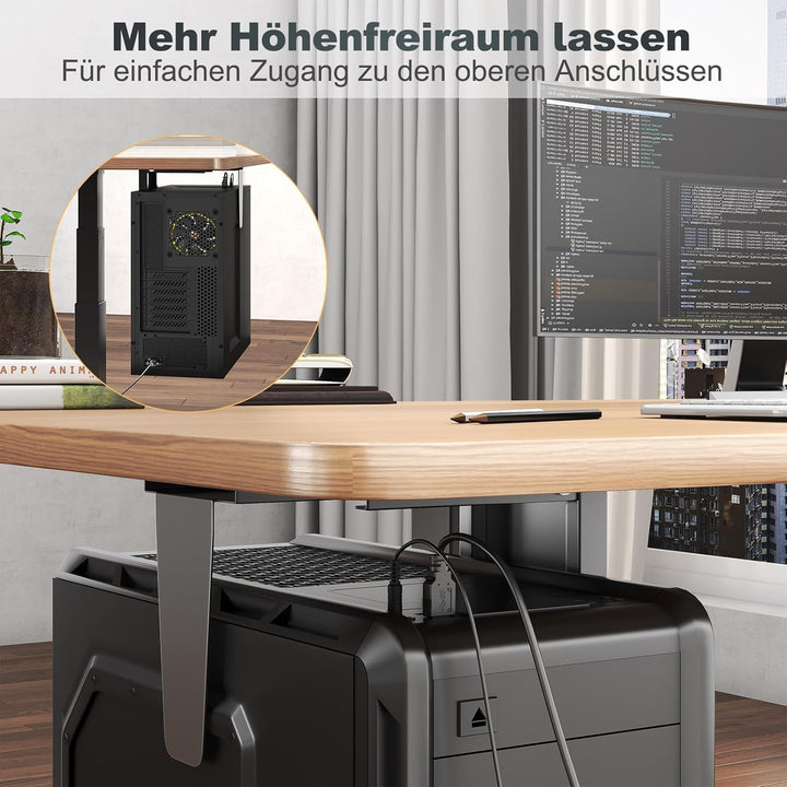 Unter-Tisch PC Halterung – Verstellbare PC Tower Halterung 21–33 cm breit, bis 22,7 kg belastbar, St
