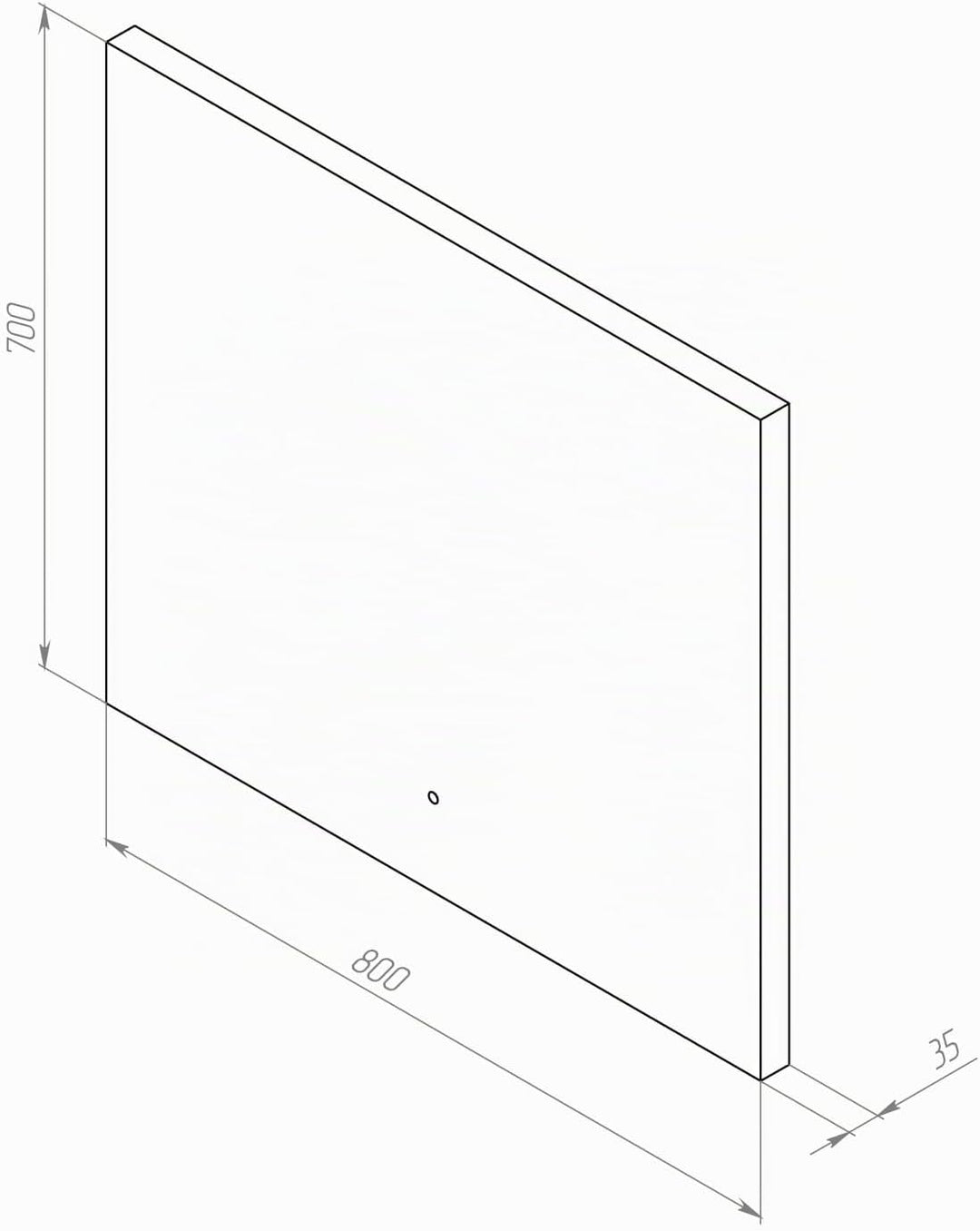 AM.PM Hit – LED Spiegel 80 x 70 cm mit Beleuchtung | Badezimmerspiegel mit LED | Spiegel mit Licht d