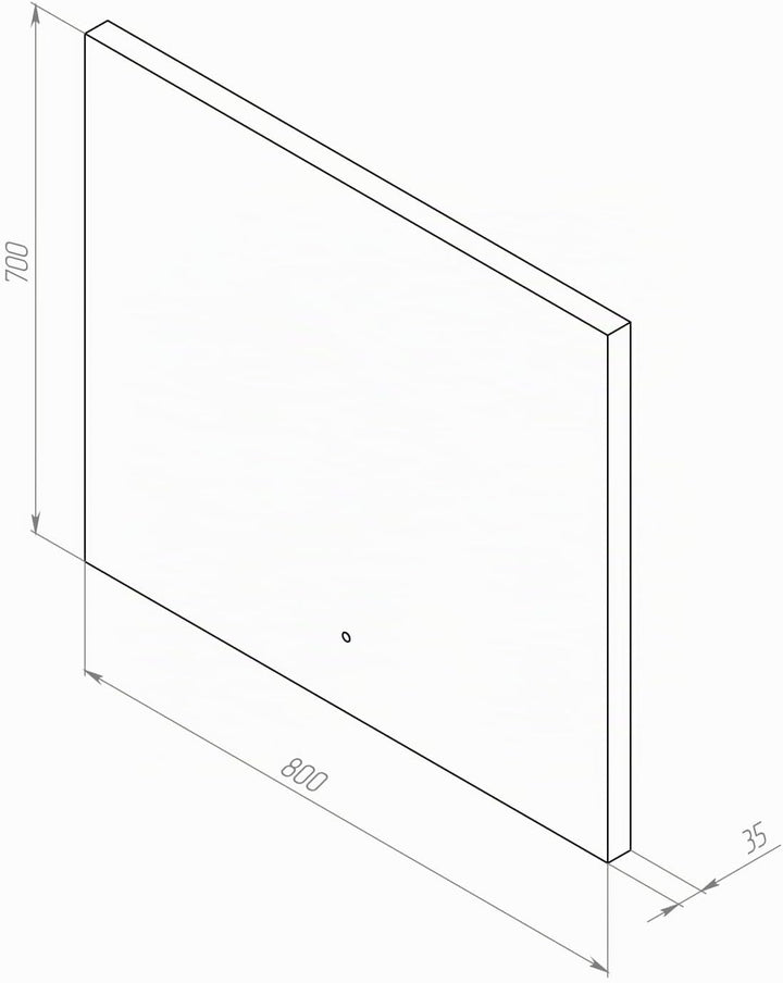 AM.PM Hit – LED Spiegel 80 x 70 cm mit Beleuchtung | Badezimmerspiegel mit LED | Spiegel mit Licht d