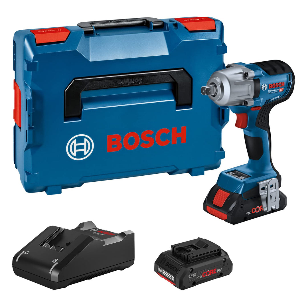 Bosch Professional 18V System Akku-Drehschlagschrauber GDS 18V-450 PC Anziehmoment 450 Nm, Losbrechm