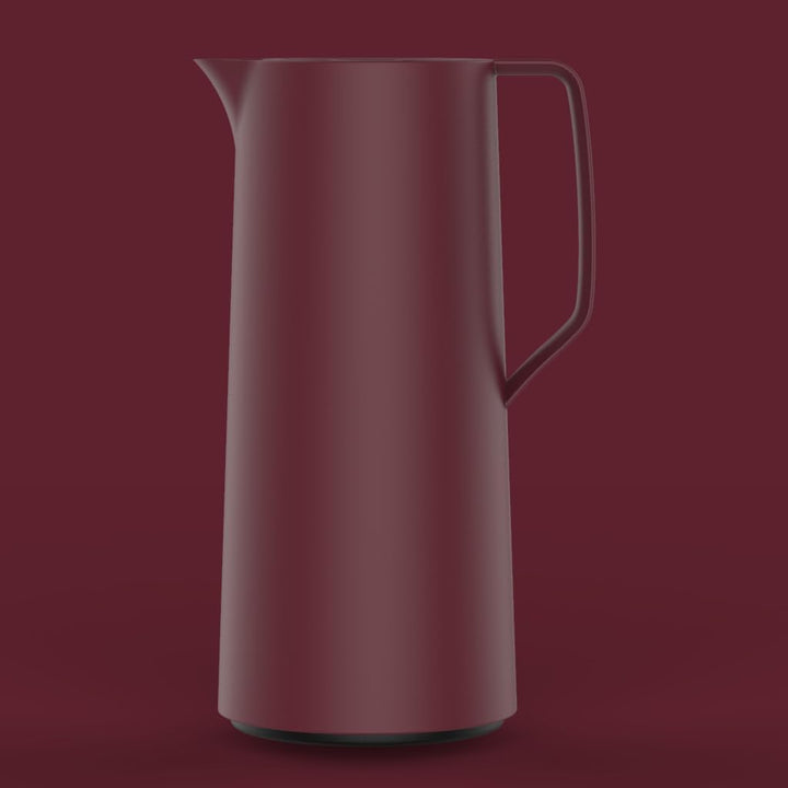 Emsa Motiva Isolierkanne, 1 Liter, Quick-Press-Verschluss, 12h heiss, 24h kalt, Glaskolben, Made in