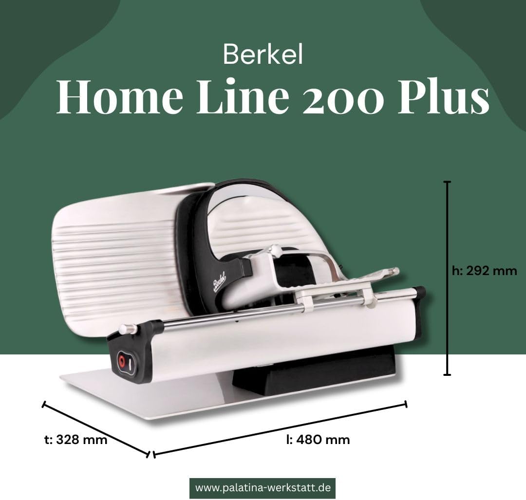 Berkel Aufschnittmaschine - Home Line 200 - Elektrische Schneidemaschine in schwarz + 100% handgefer