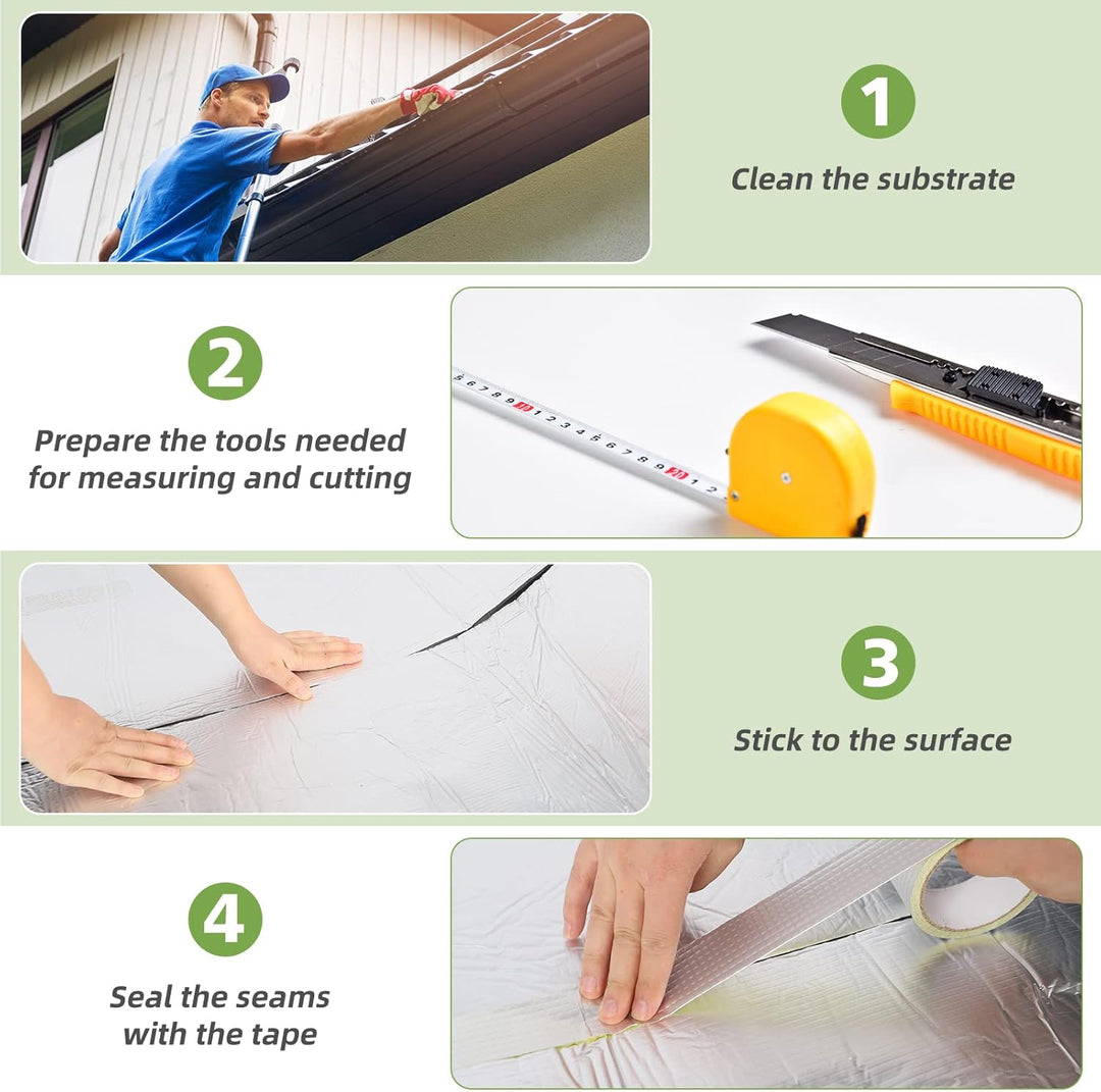 Dripex Aluminium selbstklebend Isolierfolie Dämmfolie Dachisolierung Isolierungsfolie Wärmehaltung (