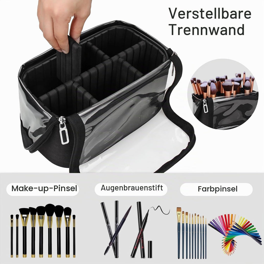 Relavel Kosmetiktasche, Make up Pinsel Tasche, Gross Make up Organizer, Stand-up Kulturbeutel Wasser