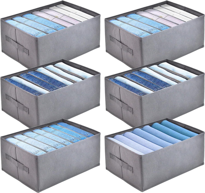 ROLLWAY 6er Schrank Organizer Kleiderschrank Ordnungssystem Stapelbar, Stabile Schrankorganizer Klei