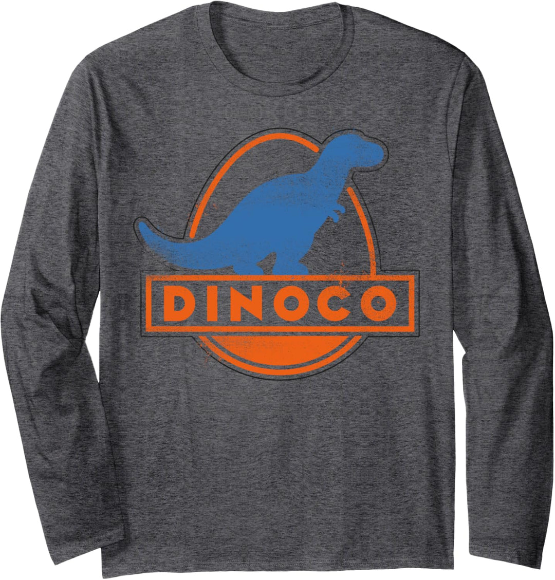 Disney Pixar Cars Dinoco Vintage Logo Text Langarmshirt