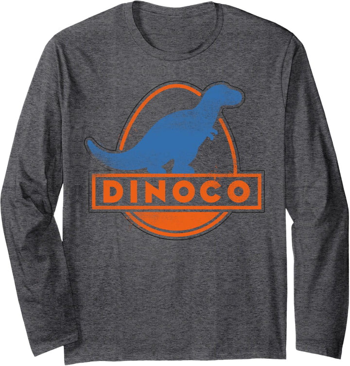 Disney Pixar Cars Dinoco Vintage Logo Text Langarmshirt