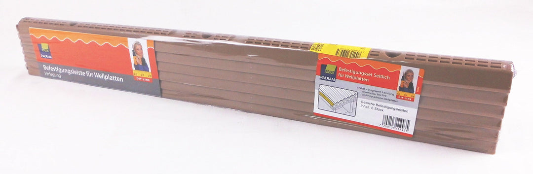 PALRAM - Befestigungsleiste/Befestigungsset Seitlich für Wellplatten - 1 Paket / 6 Stück/insgesamt 3