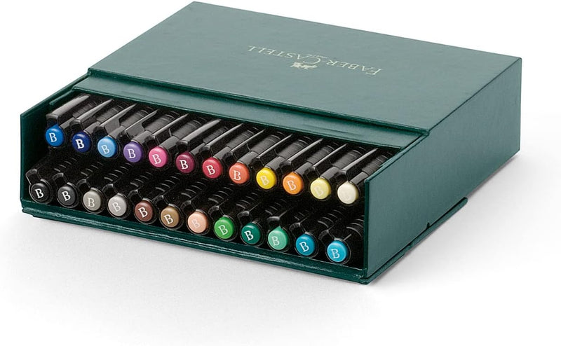 Faber-Castell 167147 - Pitt Artist Pen Geschenkbox, 24 Farben 1 stück (24er Pack) Single, 1 stück (2