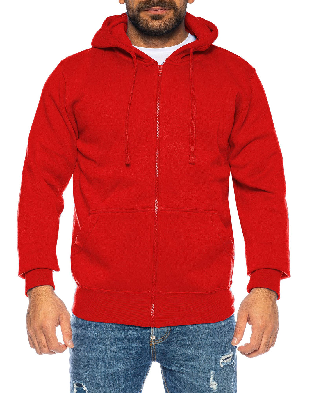 Raff & Taff Herren Zipper Hoodies Kapuzenjacke Sweatjacke Übergangsjacke Jacke Basic Schlicht bis 8X