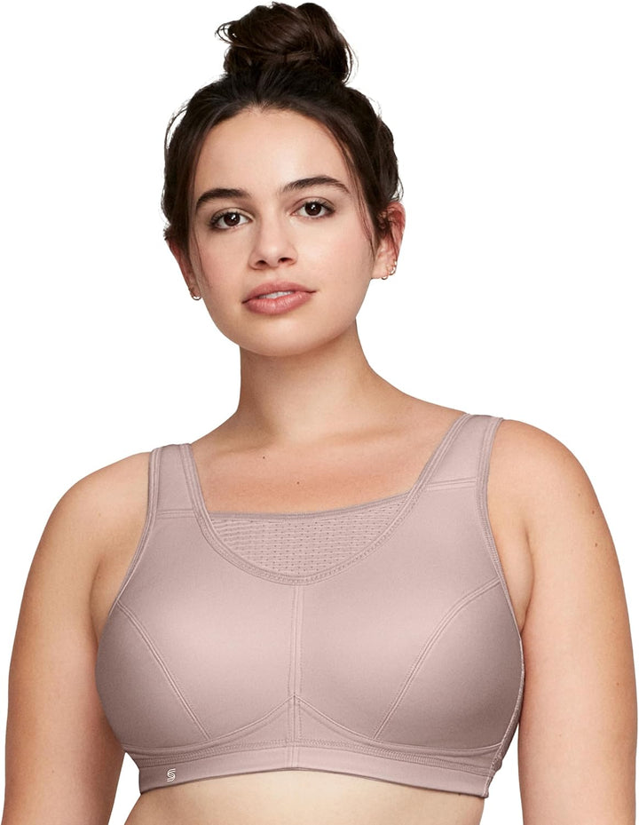 Glamorise Damen Hochleistungs Bustier Sport-BH 105D Roségold, 105D Roségold