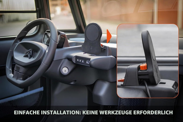 Smartphone-Halterung für MagSafe mit kabellosem Laden 15 W, geeignet für Citroen Ami, für Opel Rocks
