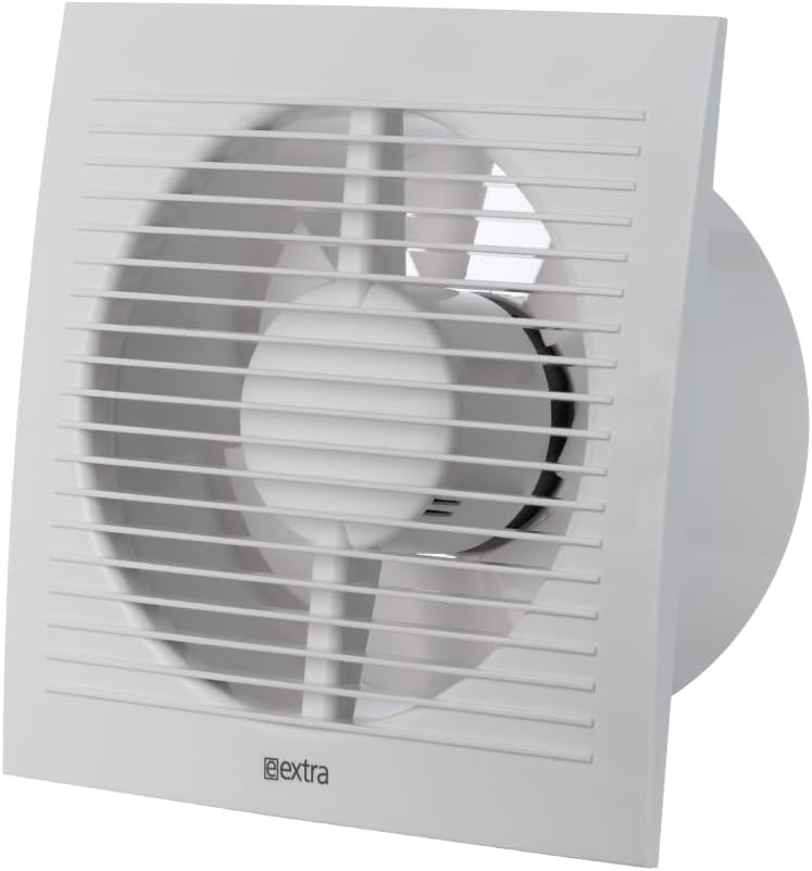 EUROPLAST Ø 150mm Wandventilator Lüfter Abluft Ventilator Küche WC Bad - Badlüfter Fan - Kunststoff