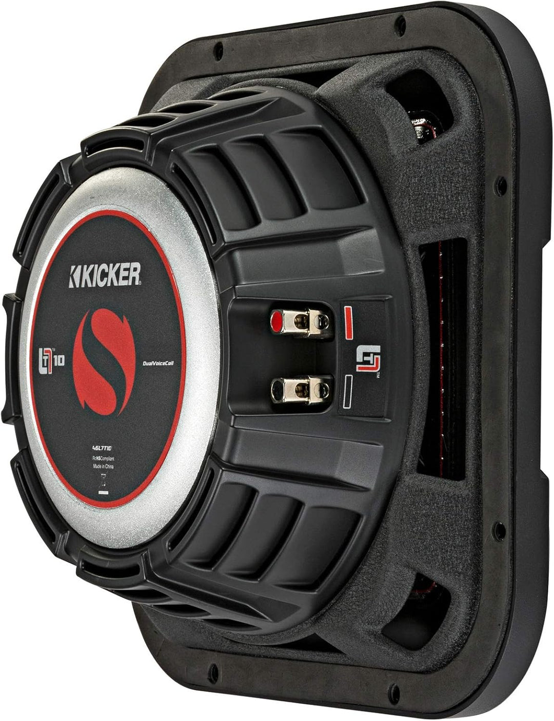 KICKER L7T102 | 25 cm (10') Square-Subwoofer - 1000/500 Watt MAX/RMS | 2X 2 Ohm Doppelschwingspule
