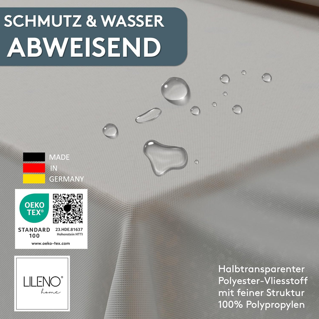 LILENO HOME Tischdeckenrolle 1,10 x 25 m - Tischdecke Mittelgrau aus Vlies - Stoffähnlich, abwaschba