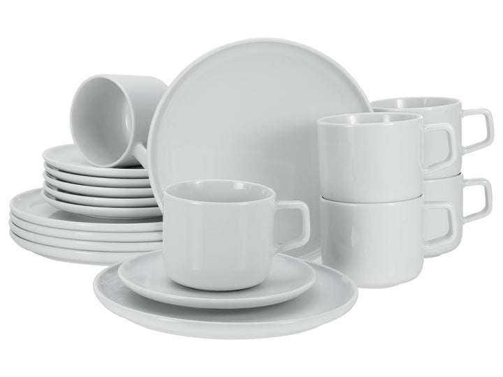 CreaTable, 16736, Serie Chef Collection WEISS, Geschirrset, Kaffeeservice 18 teilig Kaffeeservice 18