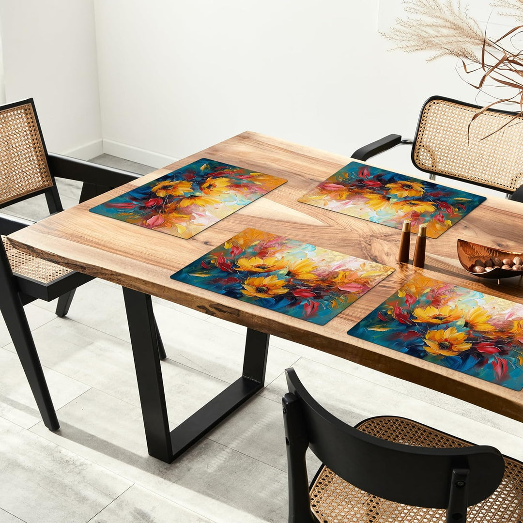 KitchenYeah© Platzsets Abwaschbar 6-Teilig 45x30 cm Tischsets Platzdeckchen Platzset Unterlage Tisch
