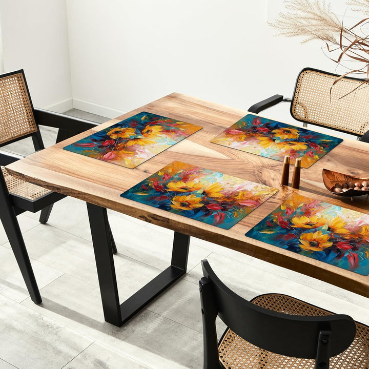 KitchenYeah© Platzsets Abwaschbar 6-Teilig 45x30 cm Tischsets Platzdeckchen Platzset Unterlage Tisch
