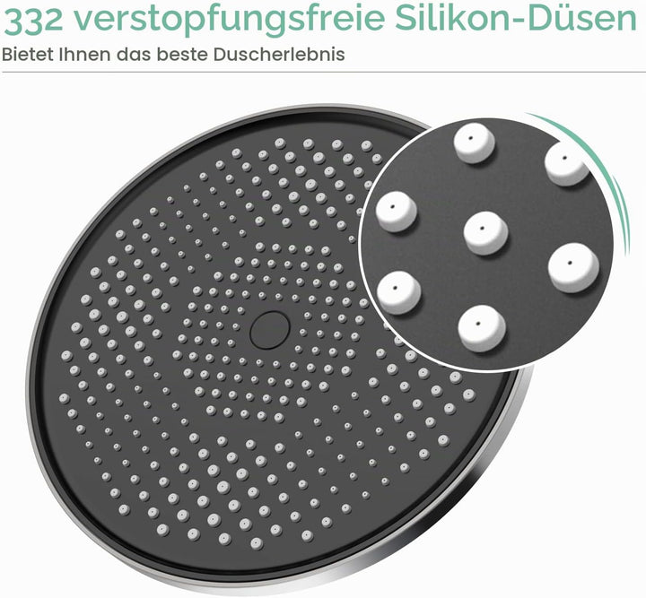 Regenduschkopf Duschkopf Regendusche Watersaving YUANNY 10 Zoll Wasserspar Universal-Kopfbrause mit