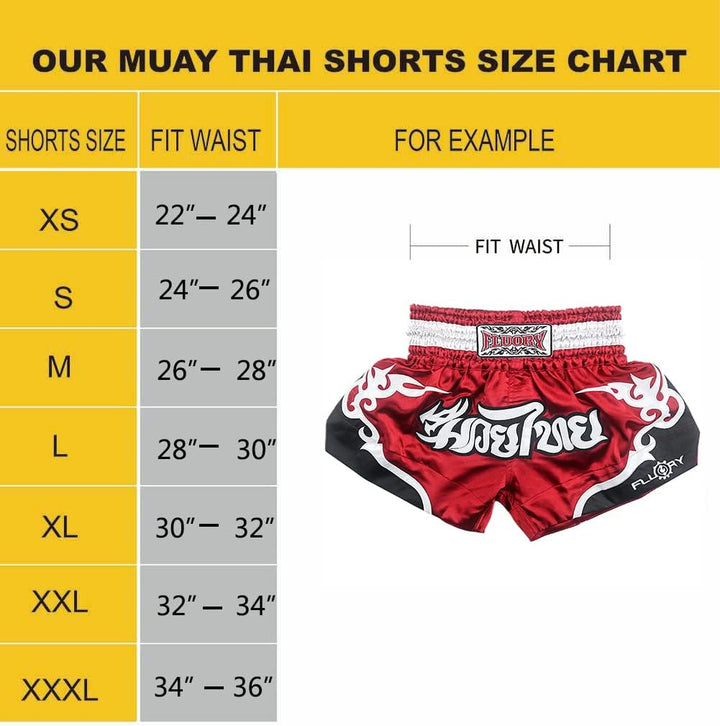 FLUORY Kampfshorts für Muay Thai, MMA-Shorts, Trainingsbekleidung, Cage-Fight, Grappling, Kampfsport