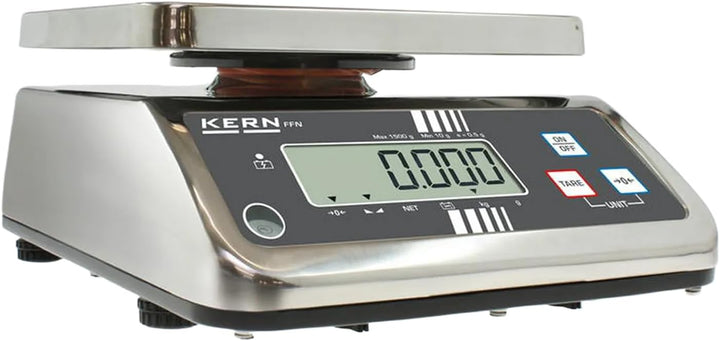 KERN Edelstahl IP-Geschützte Tischwaage, Robuste, IP65 Schutzklasse, 15kg Wägebereich, Ablesbarkeit