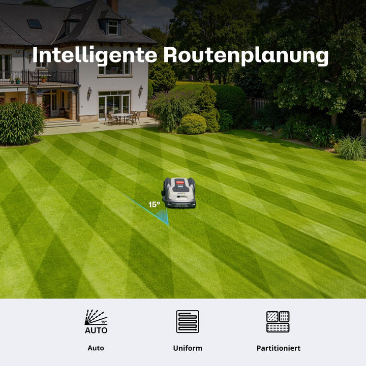 T600 Mähroboter ohne Begrenzungskabel für 800㎡, RTK Gesteuerter Rasenmäher Roboter, Automatische u.