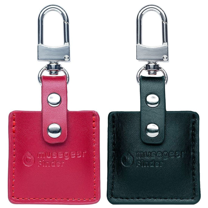 musegear Essentials: Schlüsselfinder mit Bluetooth App aus Deutschland I Special Bundle: Ledertasche