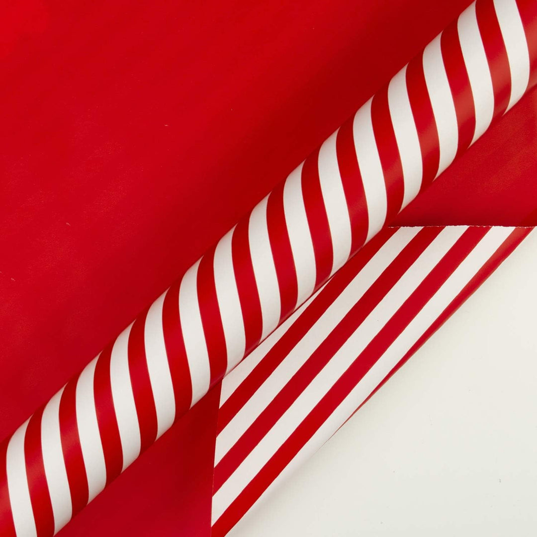 WRAPAHOLIC Wendbares Geschenkpapier – Rot und Streifen Design für Geburtstag, Urlaub, Hochzeit, Baby
