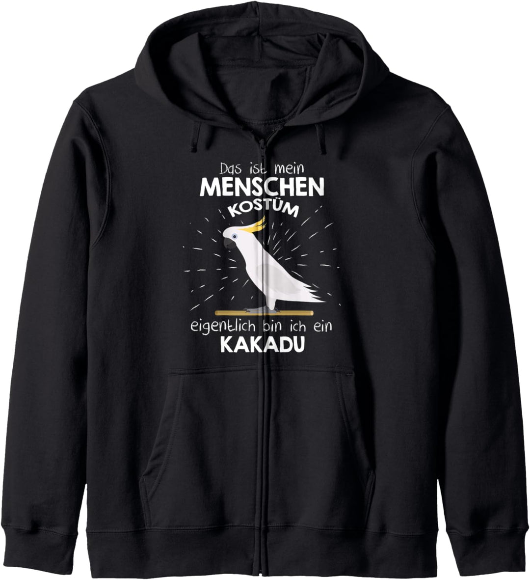 Mein Menschen Kostüm Bin ich ein Kakadu, Halloween Outfit Kapuzenjacke