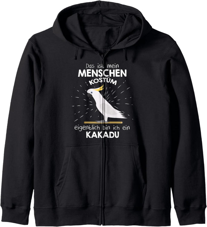 Mein Menschen Kostüm Bin ich ein Kakadu, Halloween Outfit Kapuzenjacke