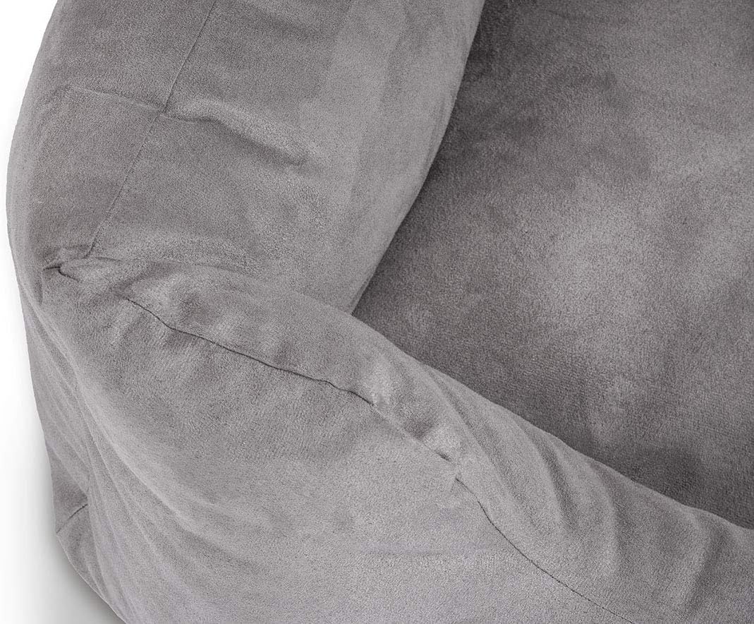 Knuffelwuff Hundebett Dreamline aus Velours XXL 120 x 85cm Grau