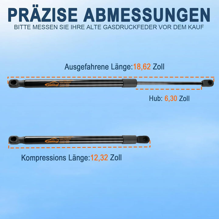 2X Heckklappendämpfer für VW Golf V 1K1 Alle Motoren Schrägheck 2003-2009 Gasdruckfeder Kofferraum D