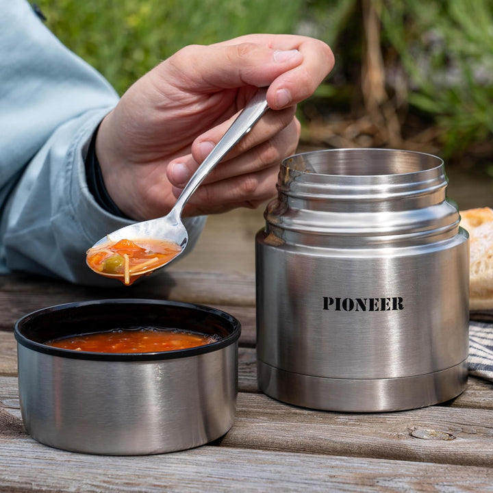 Pioneer HTH700 Thermo-Speisegefäss, 18/10 Edelstahl, Gebürsteter Stahl, 0,7 L Gebürsteter Stahl 0,7