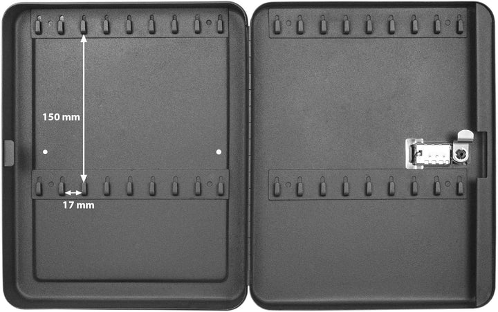 banjado® Burg-Wächter® abschliessbarer Schlüsselkasten mit Motiv Bauklötze Relief für 36 Schlüssel -