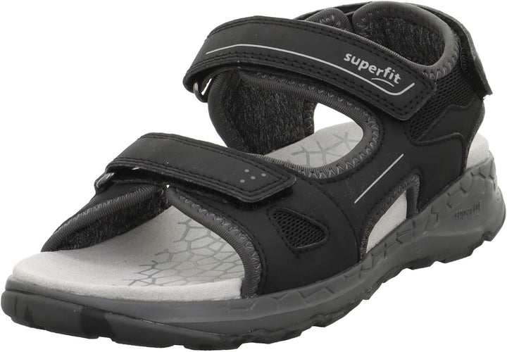 Superfit Jungen Criss Cross Sandale 38 EU Schwarz Hellgrau 0010, 38 EU Schwarz Hellgrau 0010