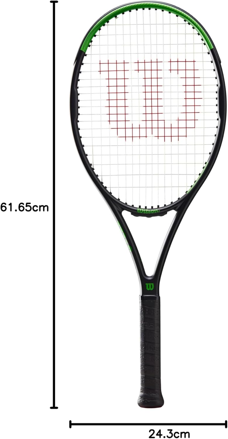 Wilson Tennisschläger BLADE FEEL 103, Fortgeschrittene Spieler, Carbon/Basaltfasern, Grün/Grau/Schwa