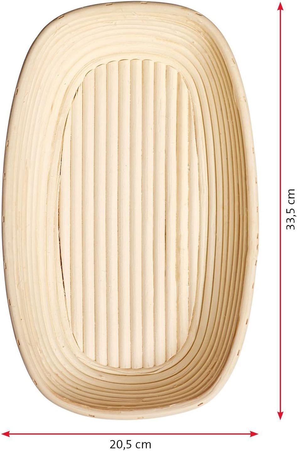 Westmark Gärkörbchen-Set, 2tlg., Gärkörbchen oval + Bezug, Peddigrohr/Baumwolle, Hellbeige/Beige, 32