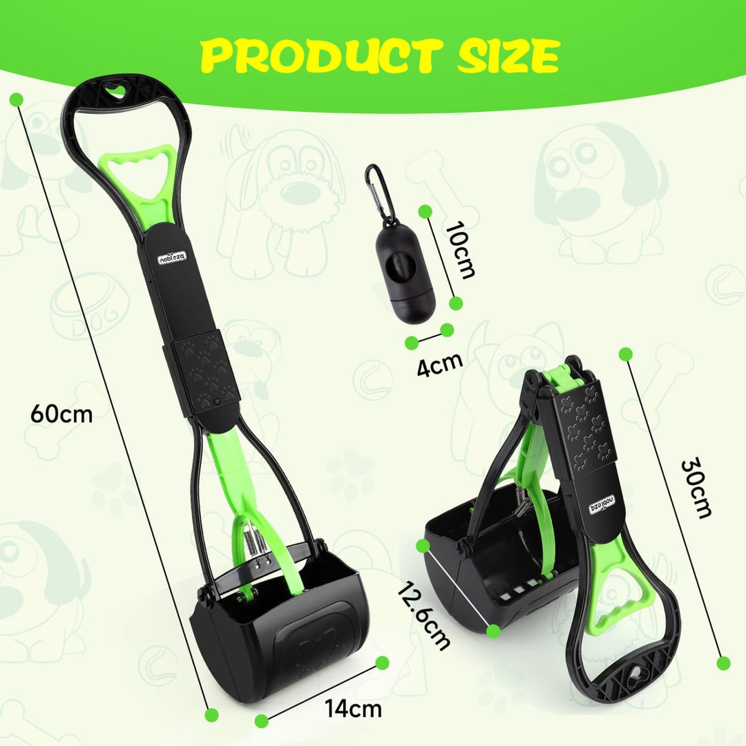 Nobleza Raccoglitrice per cani 60 cm Raccogli Cacche per Cane Portatile Pieghevole Dog Poop Scooper