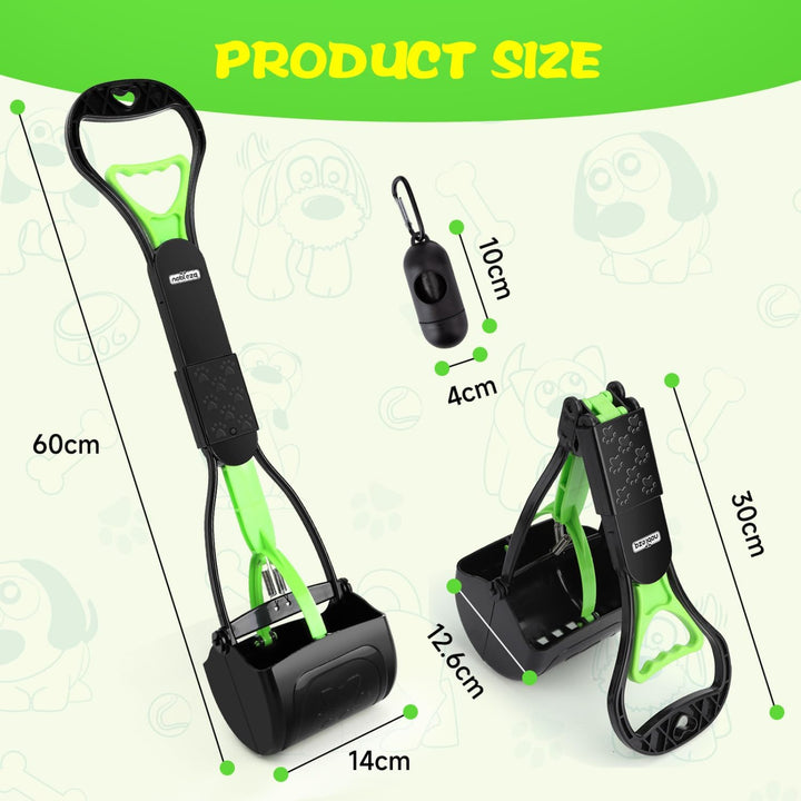 Nobleza Raccoglitrice per cani 60 cm Raccogli Cacche per Cane Portatile Pieghevole Dog Poop Scooper
