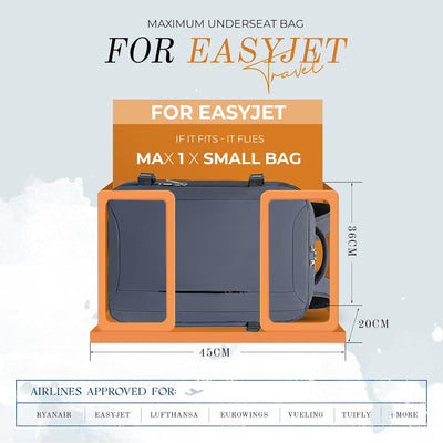 VMIKIV Handgepäck Rucksack für Easyjet 45x36x20 Reiserucksack Handgepäck Flugzeug Laptop Rucksack Da