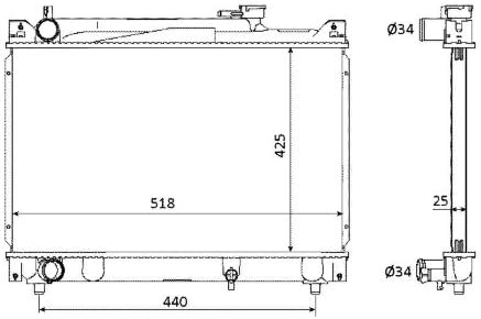 NRF 53882 Kühler, Motorkühlung