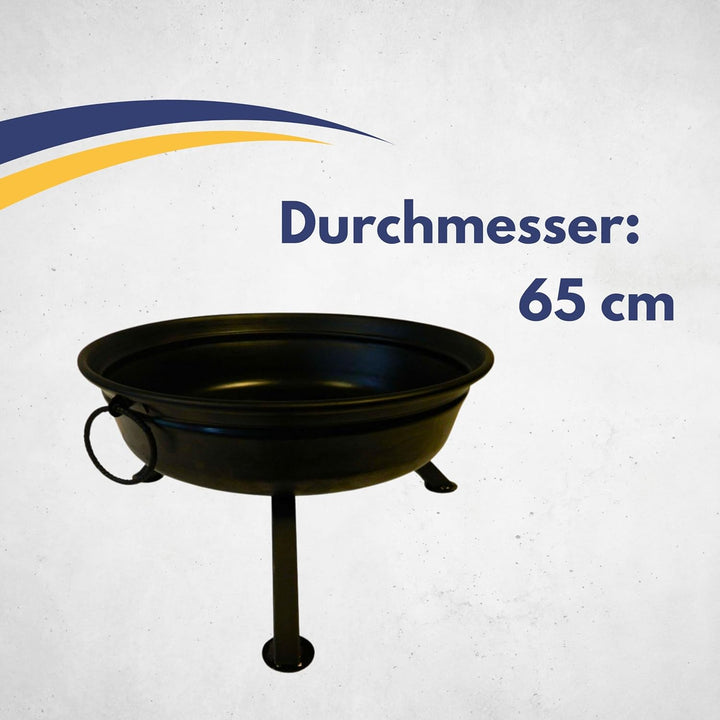 Best Sporting Feuerschale aus Stahl, schwarz, 65 cm Durchmesser