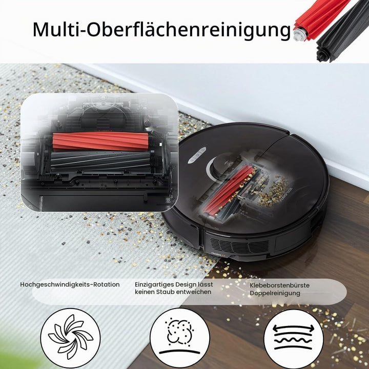 2 Stück Hauptbürste Zubehör für Roborock S8 / S8+ / S8 Pro Ultra / Q5 Pro / Q5 Pro+ / Q8 Max / Q8 Ma