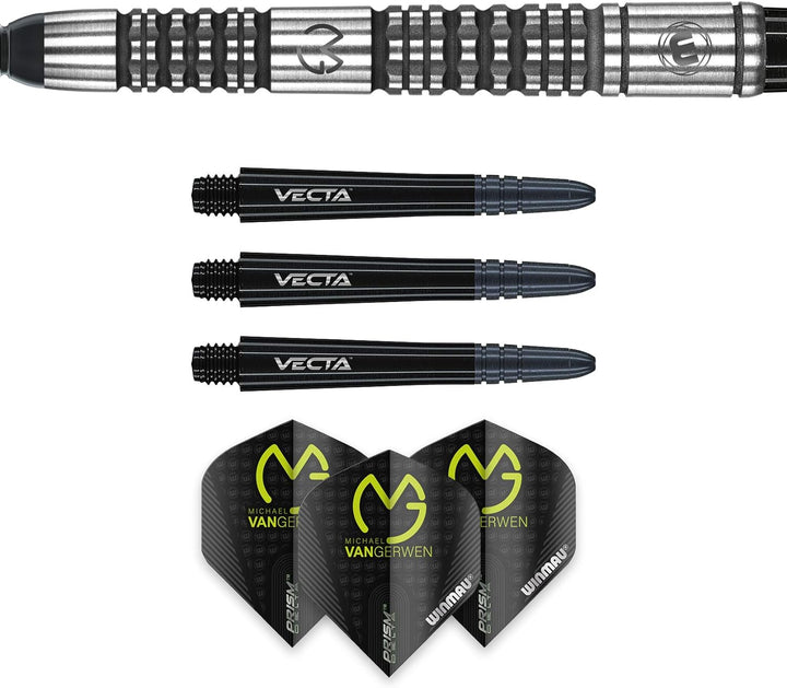 WINMAU Michael Van Gerwen MvG Absolute Tungsten Softip Darts Set 18 Gram with Prism Flights and Vect
