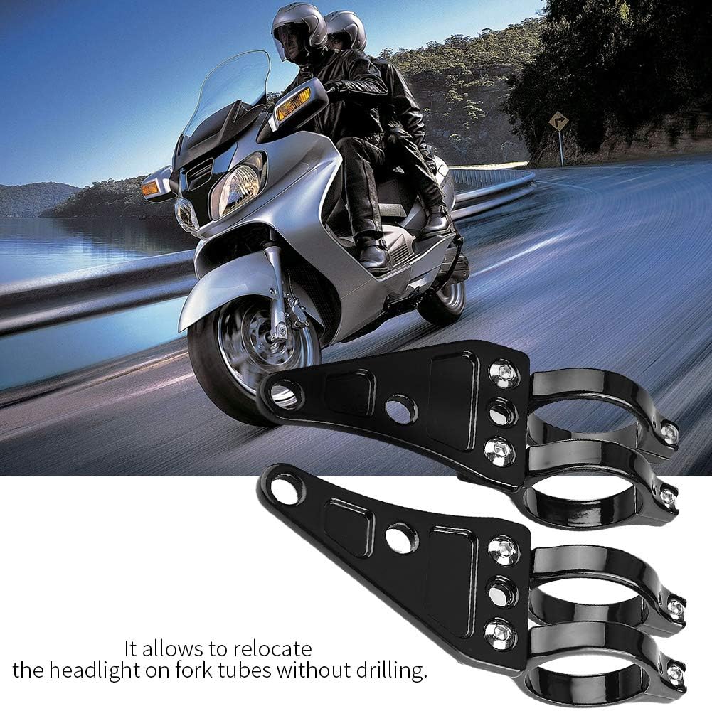Reminnbor Motorradscheinwerferhalterung | 2 Stück Scheinwerferhalterung Klemmen Scheinwerferhalter G