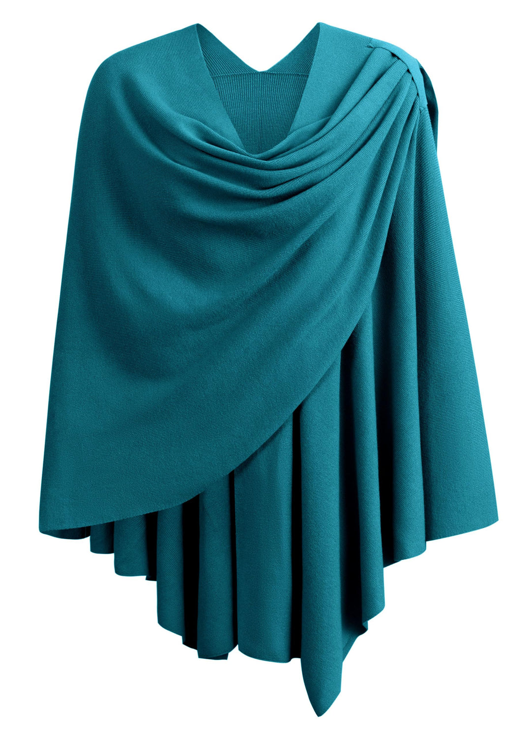 PULI Damen Poncho Schal Cashmere Feeling Strick Cape Cardigan Für Frauen Geschenk Für Mutter Dunkles