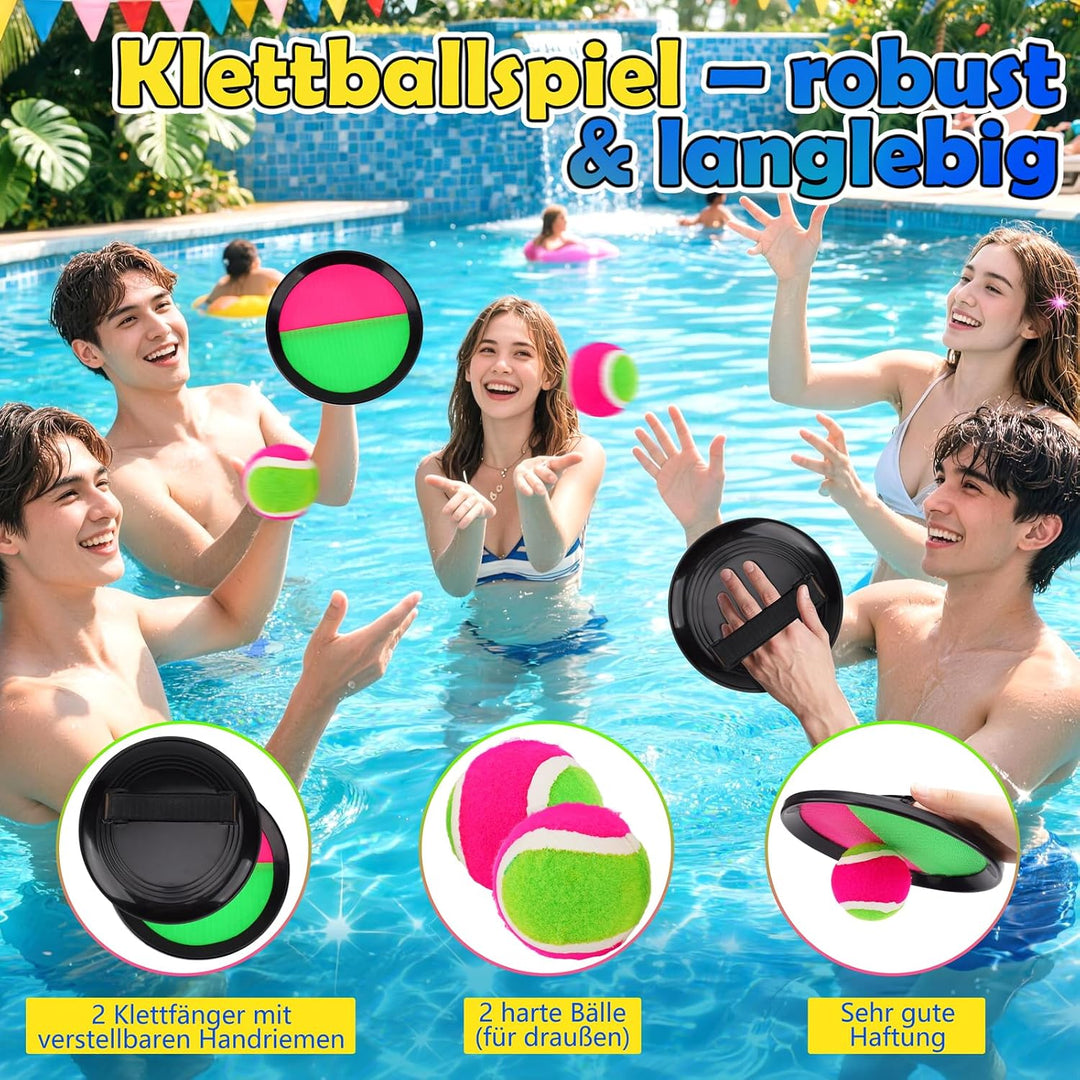 Outdoor Spiele Geburtstag Partyspiele für Erwachsene, Klettballspiel Klettball,Sackhüpfen Säcke, Sch