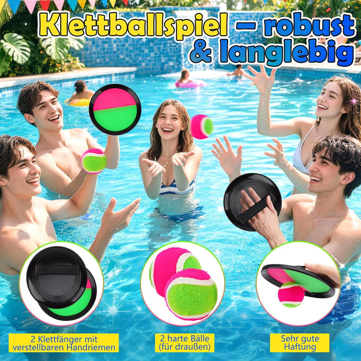 Outdoor Spiele Geburtstag Partyspiele für Erwachsene, Klettballspiel Klettball,Sackhüpfen Säcke, Sch